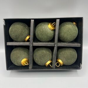Christian Siriano Flocked Velvet Holiday Ornaments Set of 6